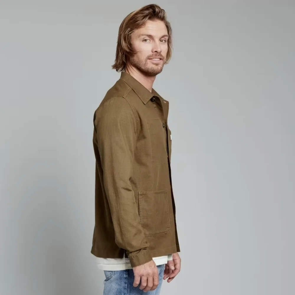 Men's Olive Military Field Jacket - Picture 4 of 15